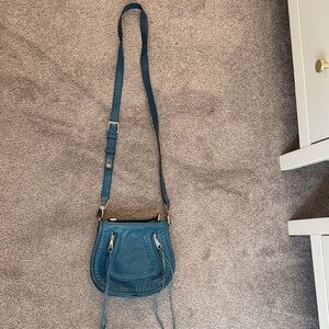 Rebecca Minkoff - Leather Vanity Saddle Bag - Turquoise